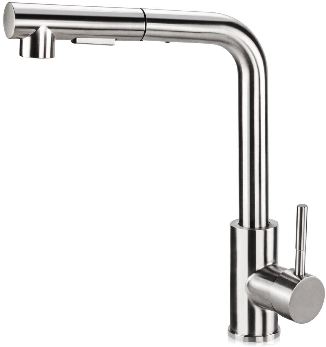 Virklyee Faucet Uitschuifbare Keukenmengkraan 360° Draaibaar, Draaibaar, Twee Sproeistande