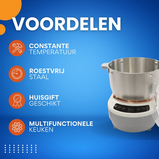 Kneedmachine - Keukenmachines - Deegmachine - Deegmixer - Voor Gestoomde Broodjes, Knoedels en Koekjes - Roestvrij Staal — afbeelding 2