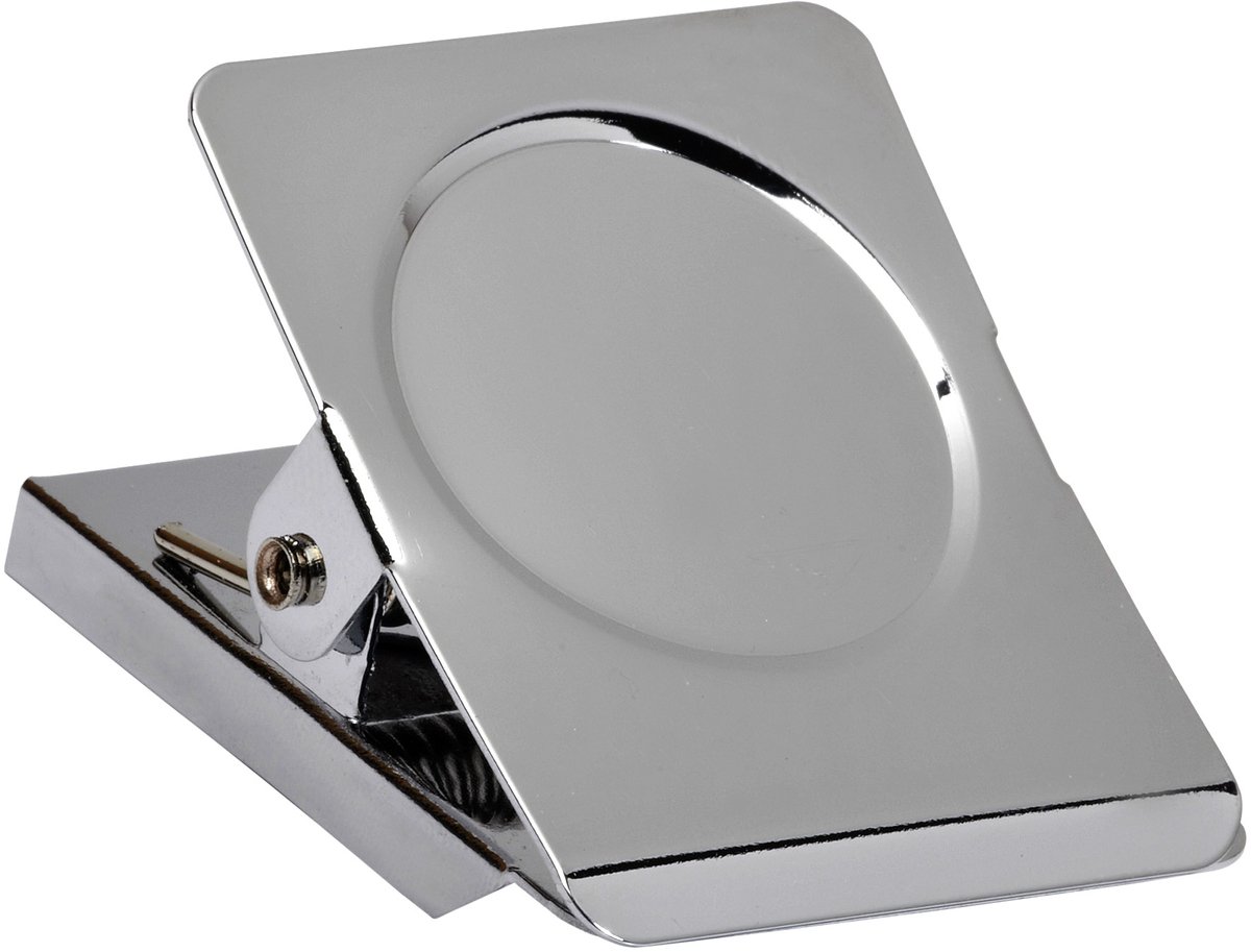 Papierklem maul magnetisch vierkant 40mm zilver | 12 stuks