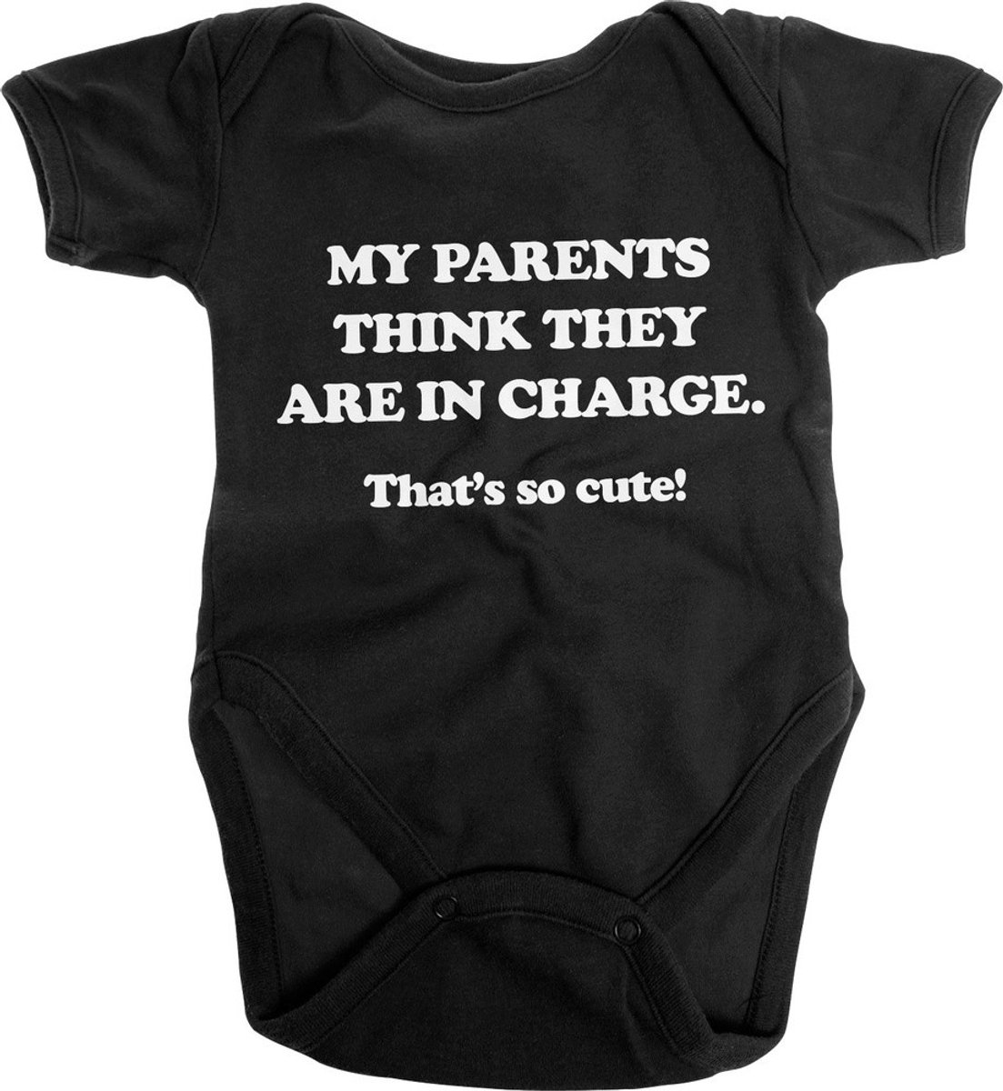 Hybris My Parents Think They Are In Charge Baby Body Kinder Black-12 Monate