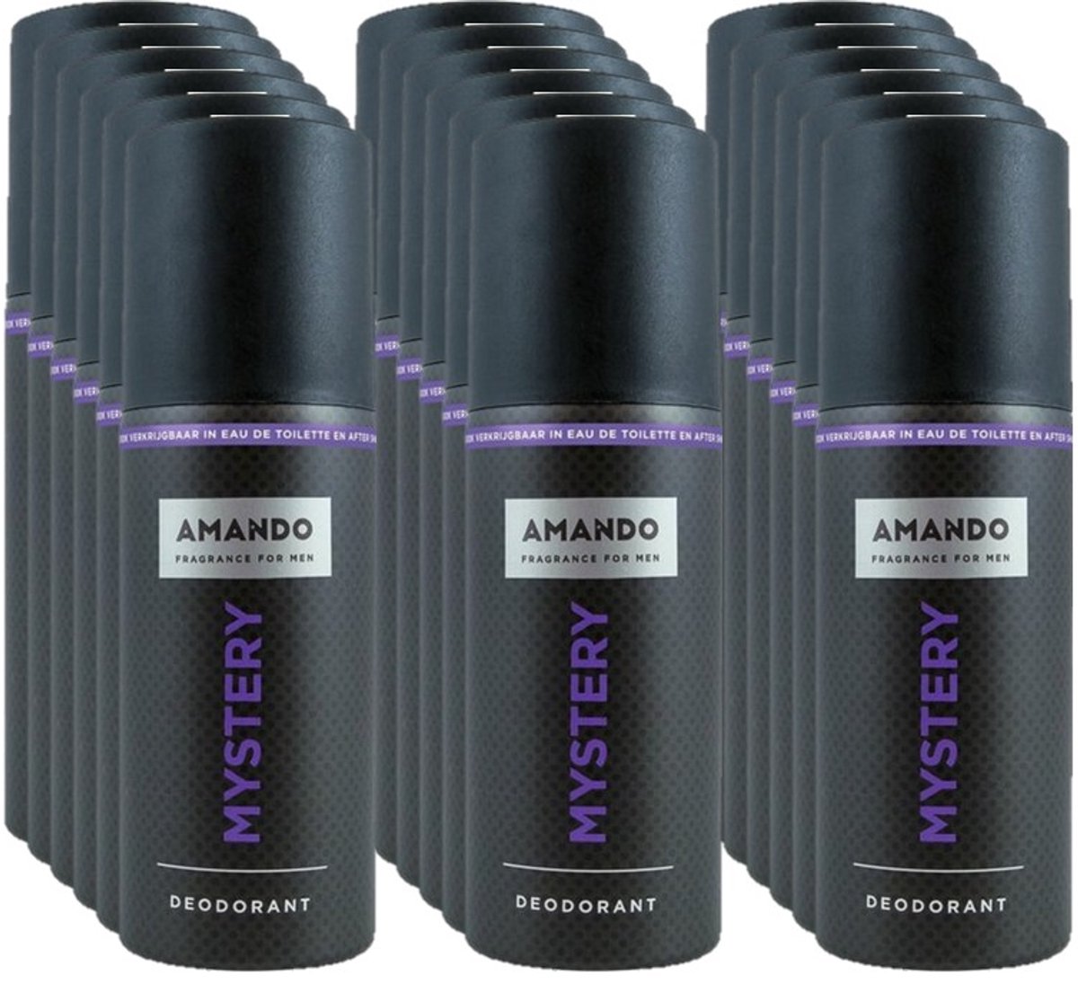 Amando Mystery Deodorant Spray 150 ml - Voordeelverpakking 18 stuks