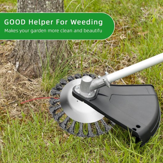Dailygoods - Stalen Borstel voor Onkruid - 150mm Conische Borstel voor Grastrimmers en Tuinmachines van Dailygoods — afbeelding 5
