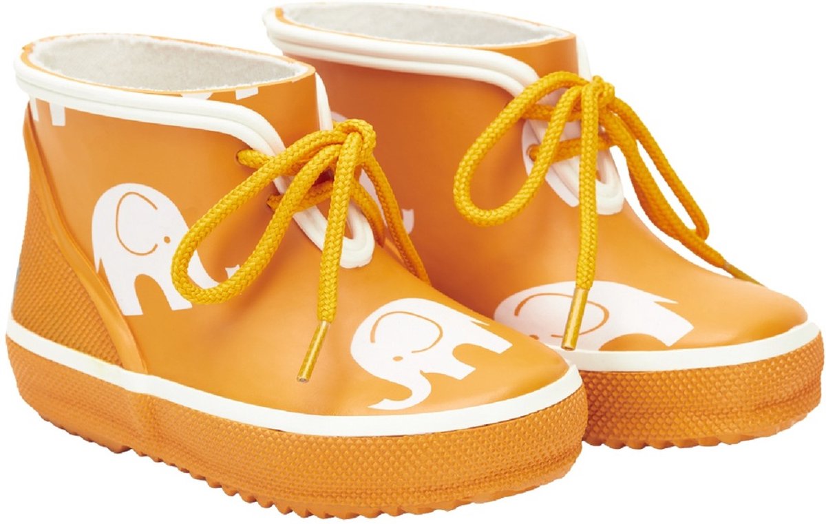 Lage gele kinderregenlaars met Olifanten Print 20