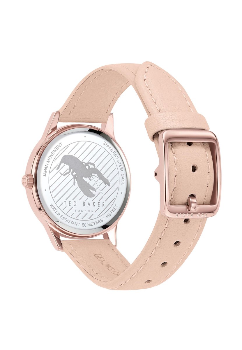 Ted Baker Fitzrovia Kwarts Analoog Horloge Roze Case: 100% Stainless Steel| Bracelet: 100% Leather 34 mm BKPFZS003OH