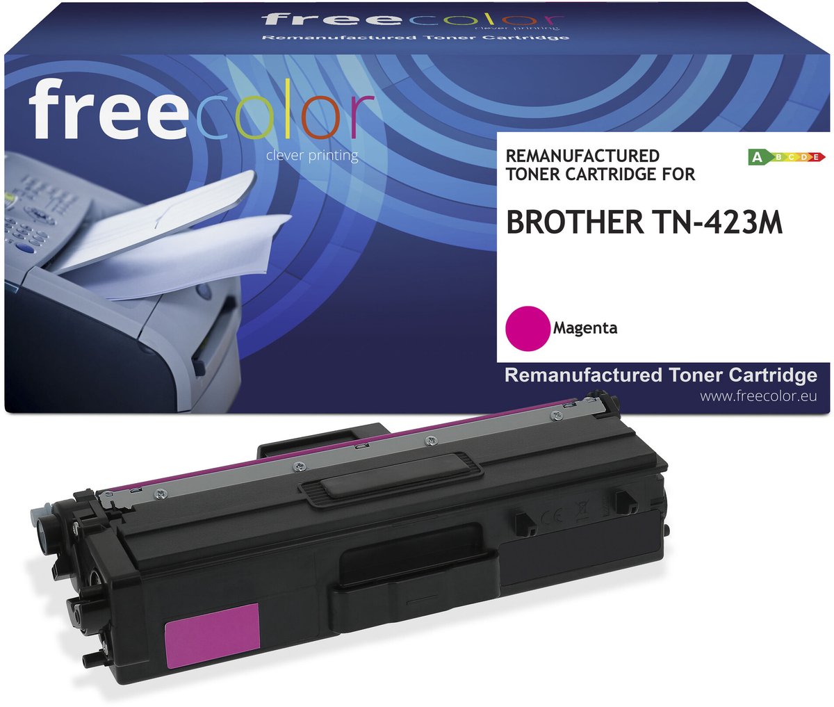 Freecolor - Vervangt Brother TN-423M Toner - Magenta - 4.000 pagina's - Compatible