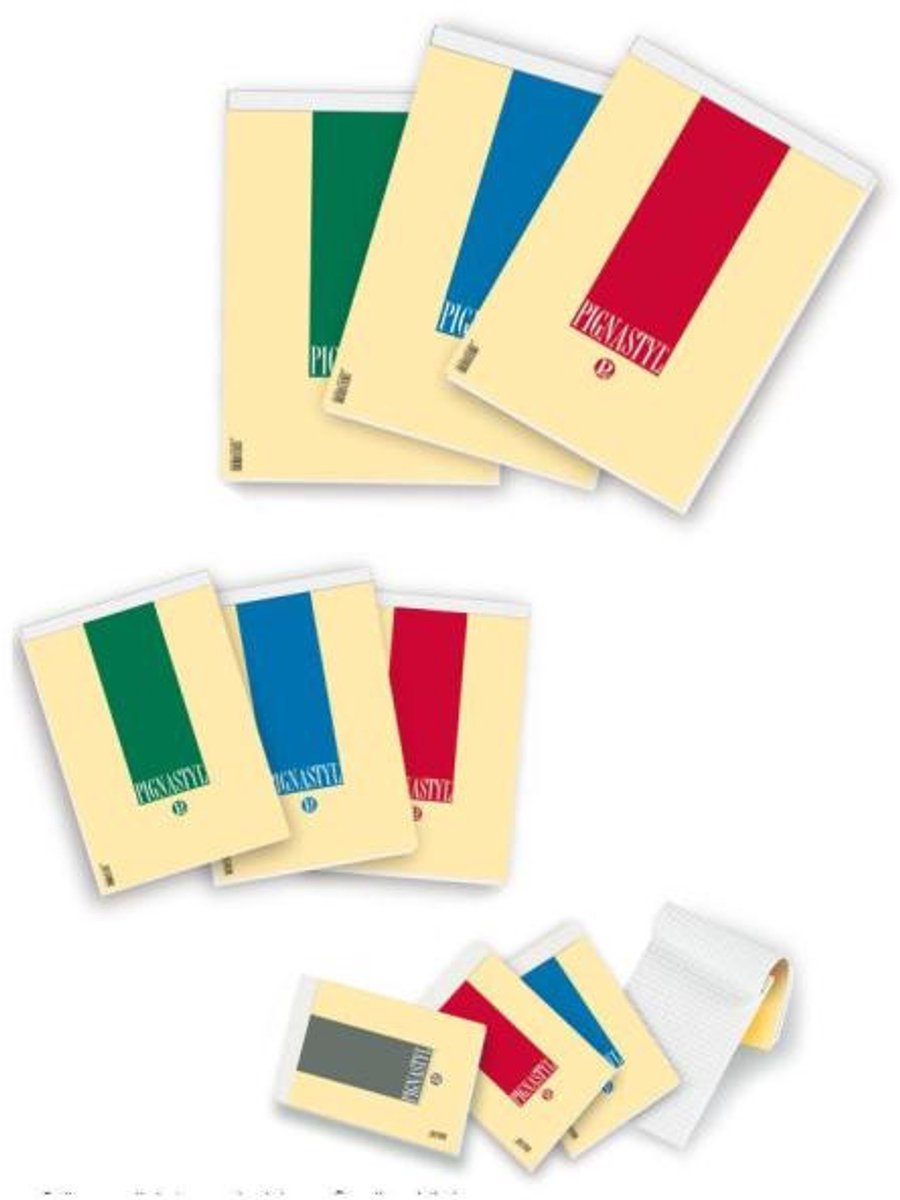 Pigna Pignastyl schrijfblok & schrift A5 70 vel Meerkleurig
