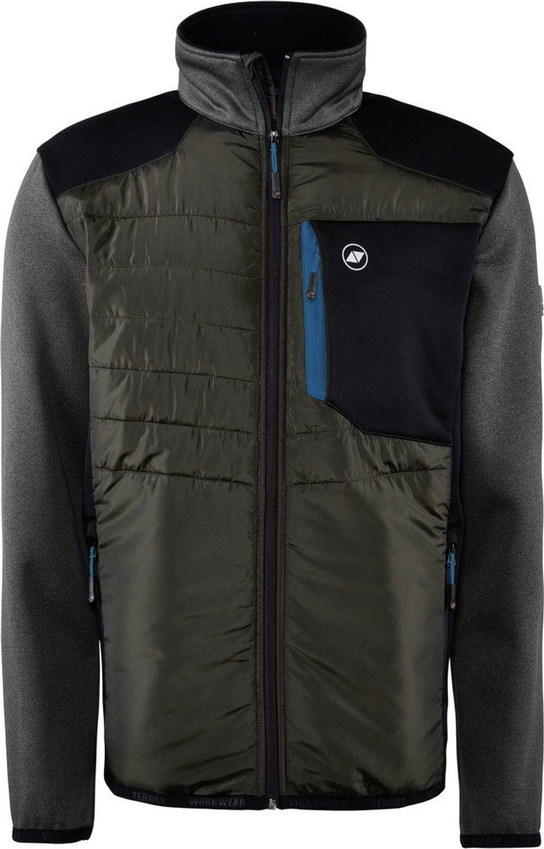 Terrax Workwear Hybride jas zwart/azuurblauw