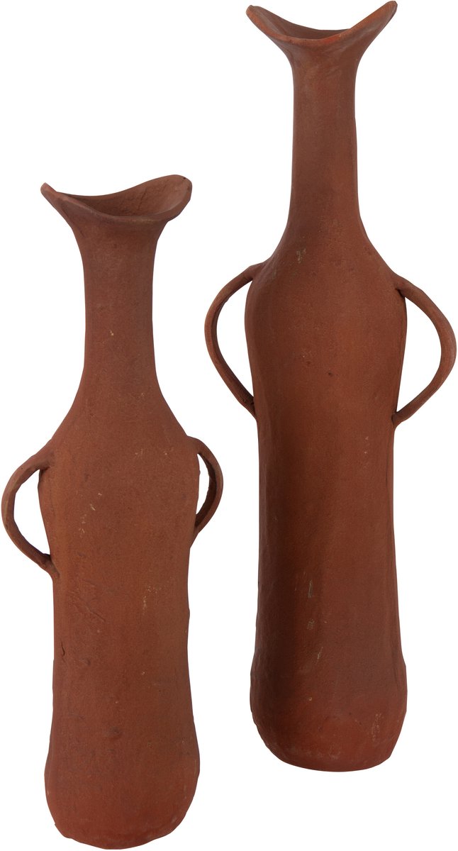 J-Line vaas - aluminium - terracotta - large