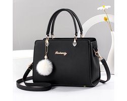 Omslag van Schoudertas/Boodschappentas - Zacht - Eenvoudig en Stijlvol - Perfect voor School of Werk - Zwart