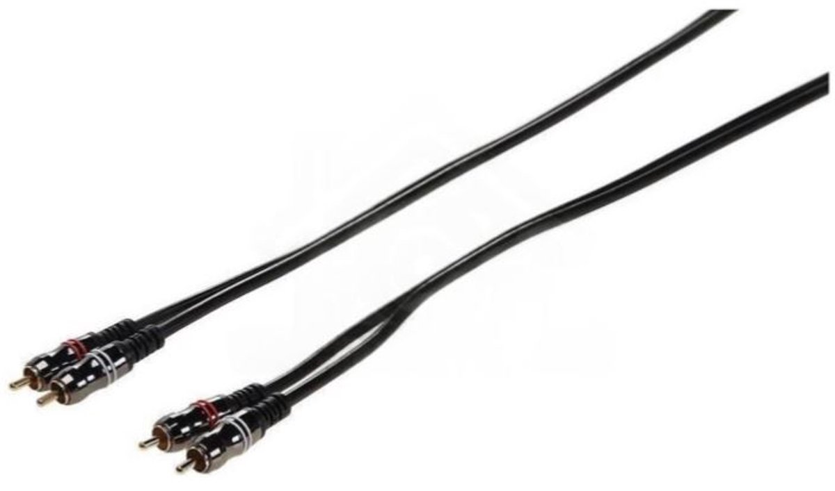 Masterfiks Tulp Kabel 2x Tulp RCA Male <-> 2x Tulp RCA Male 0.75 Meter, Afgeschermd,