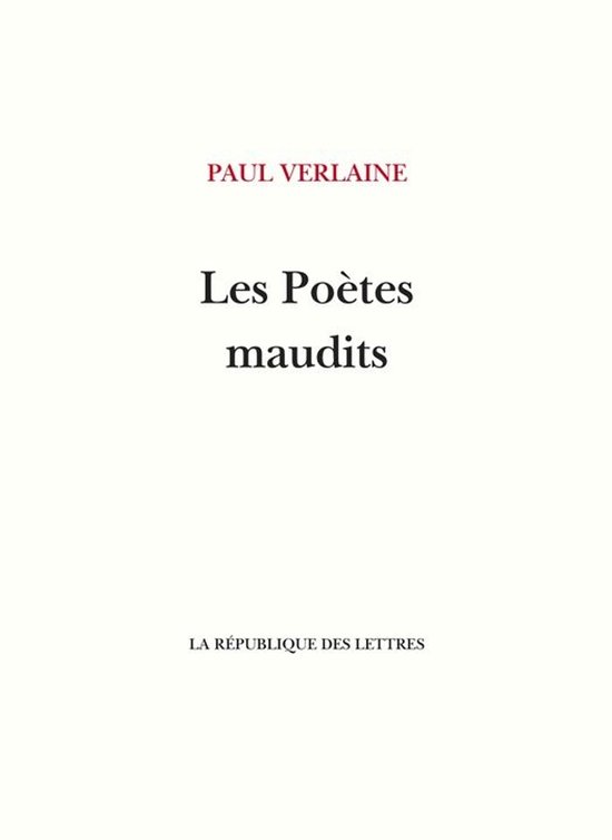 Verlaine - Les Poètes maudits - cover