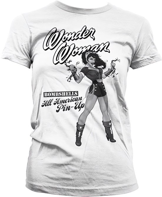 DC Comics Rosso Wonder Woman T-shirt a maniche corte Donne