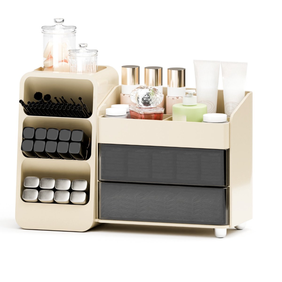 Organess - Make up organizer - Opbergdoos - Skincare organizer - Make up koffer - Melk wit