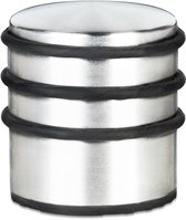 relaxdays 3 x butée de porte chrome - butée de porte - butée de porte - butée de porte au sol