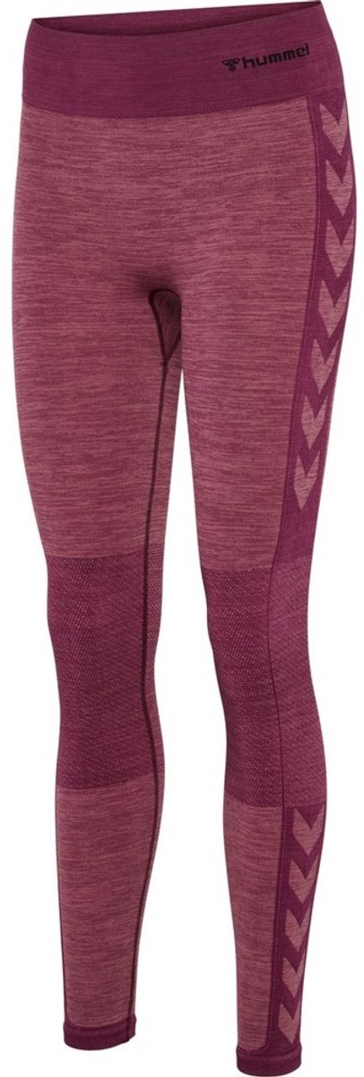 Hummel Damen Leggings Hmlclea Seamless Mid Waist Tights Grape Wine/Crushed Berry Mel-XS