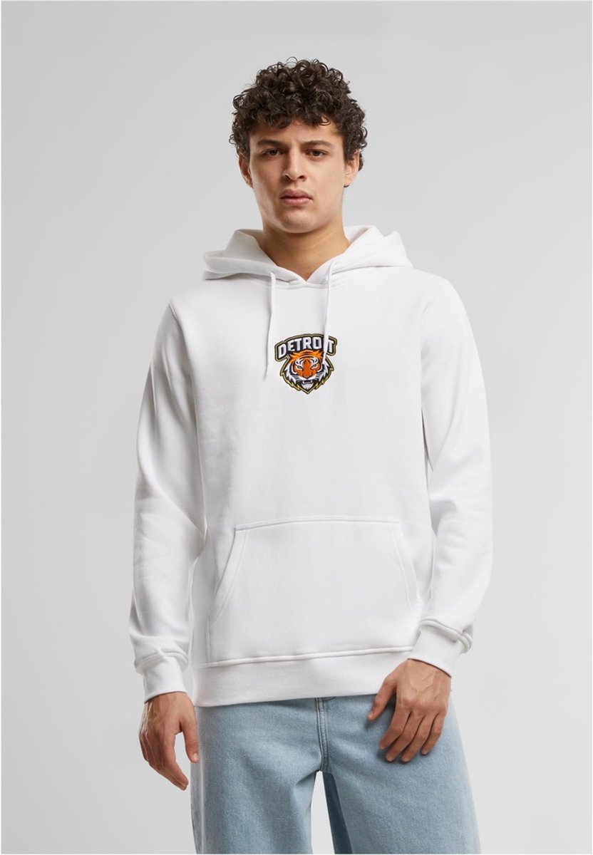 Mister Tee Detroit Tiger Head Patch Hoody Wit