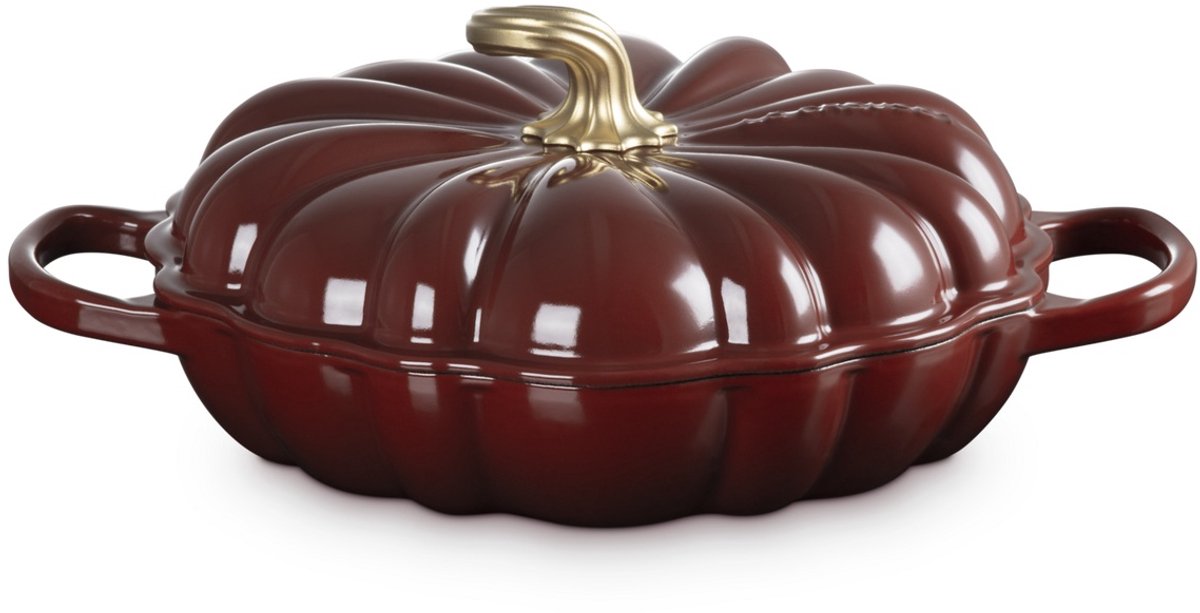 Le Creuset - Braadpan - Campagnard 28 cm - "Pompoen" - in Geëmailleerd Gietijzer - Garnet