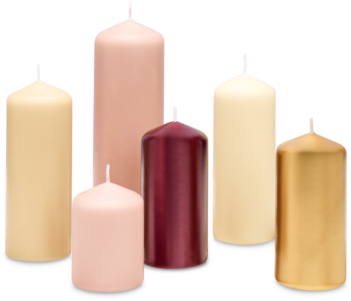 Bolsius Gladde Stompkaarsen set - Haptic Luxury - 6 stuks Haptic Luxuries
