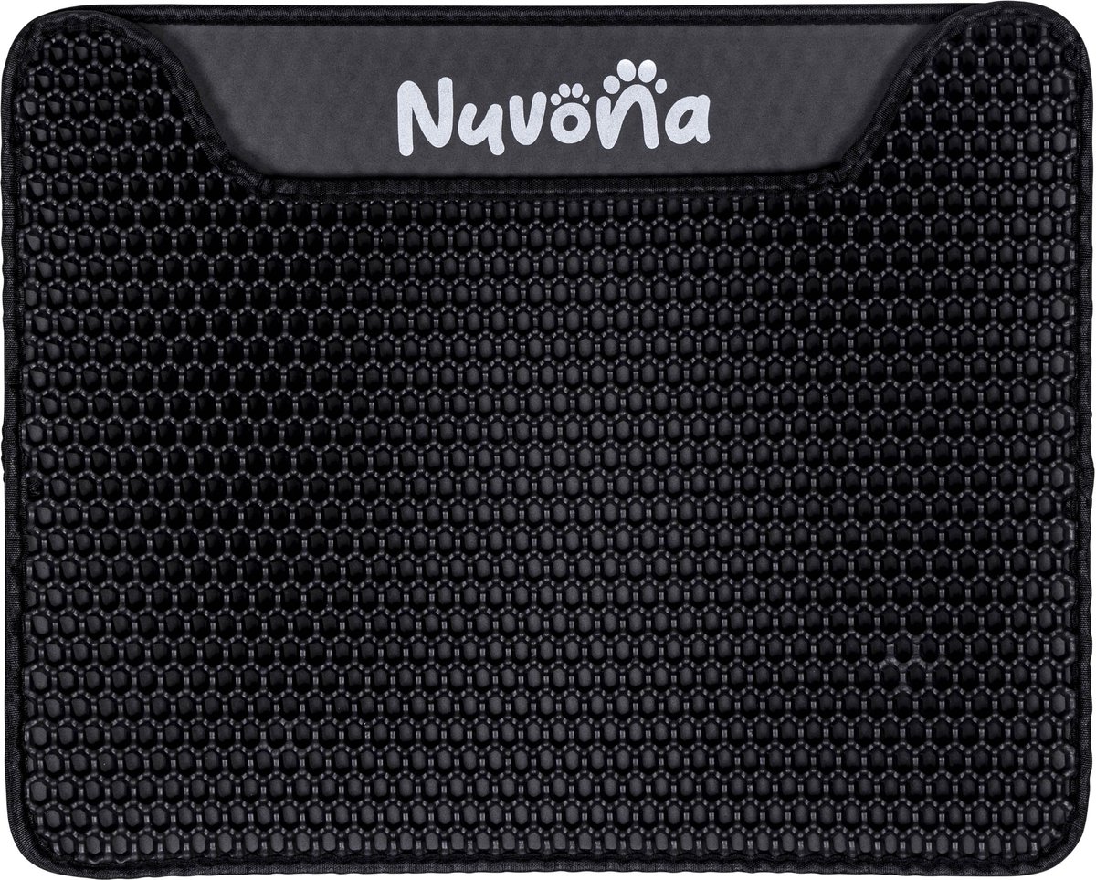 Nuvona kattenbak mat - 40 x 50 cm - Zwart