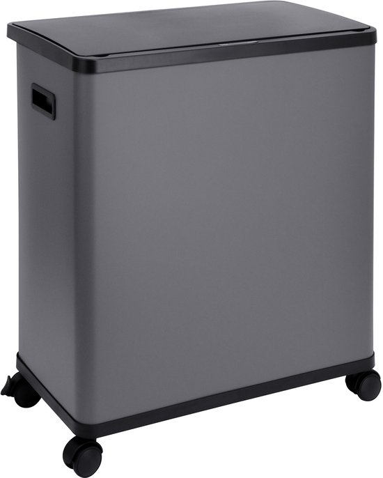 Keukenafvalbak, 2 X 15 L, Afvalscheidingssysteem, Metalen Afvalbak Pedaalemmer Met Binnenbakken En Handgrepen Afvalscheiding Soft Close Luchtdicht Antraciet Ltb30gs Keukenafvalbak, 2 X 15 L, Afvalscheidingssysteem, Metalen Afvalbak Pedaalemmer Met Binnenbakken En Handgrepen Afvalscheiding Soft Close Luchtdicht Antraciet Ltb30gs