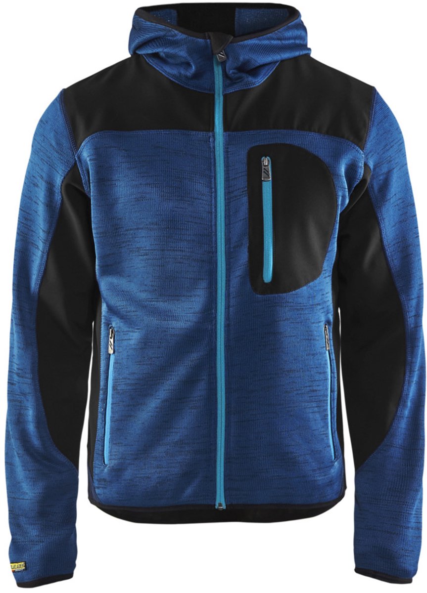 Blaklader 4930 Gebreide Werktrui met Softshell Marineblauw/Blauw