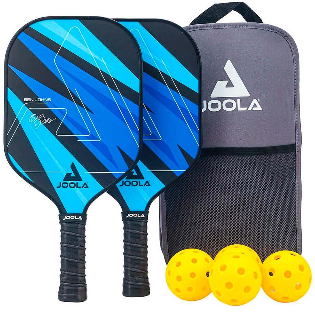 JOOLA - Pickleball - BEN JOHNS BLUE LIGHTNING PADDLE SET