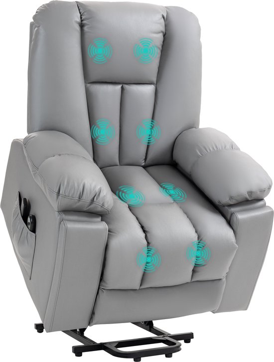 MH Handel Relaxfauteuil met Afstandsbediening - Grijs - MH Handel - €434,99