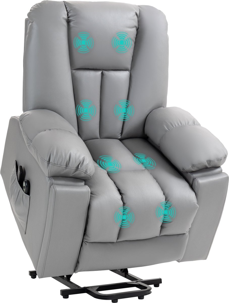 MH Handel Relaxfauteuil met Afstandsbediening - Grijs - MH Handel - €434,99