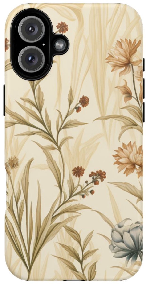 Gedroogde Grassen en Weideplanten Patroon – Telefoonhoesje Geschikt voor iPhone 16 Plus
