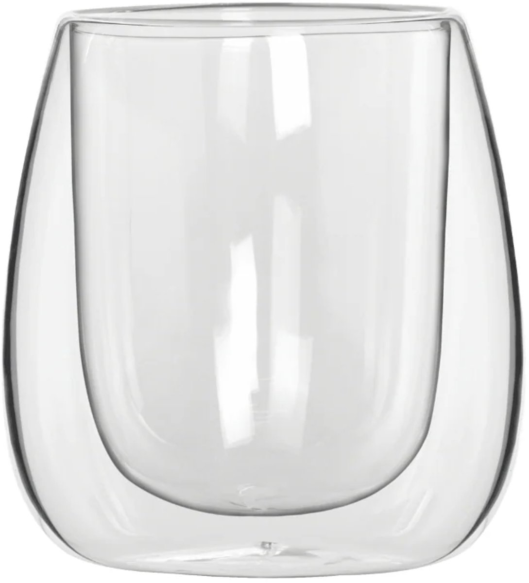 Bialetti Verona Set van 2 Dubbelwandige Glazen – 80 ml - Koffieglas - Theeglas - Espressoglas