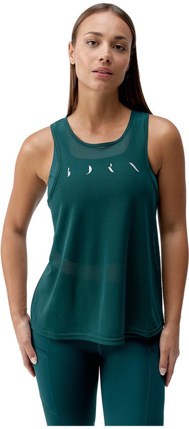 Foto: Born living yoga bora mouwloos t shirt groen s vrouw