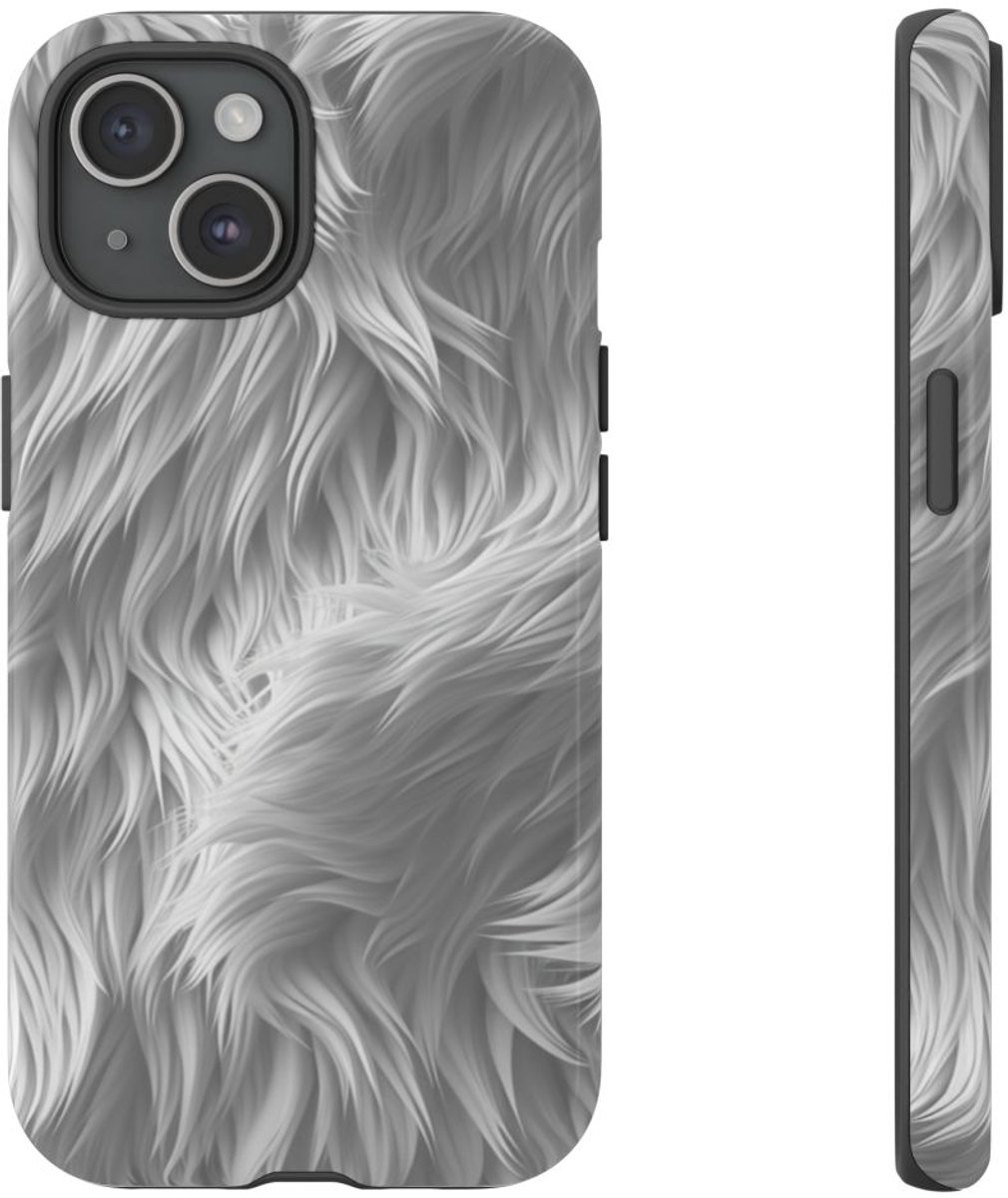 Wit Bontstructuurpatroon – Telefoonhoesje Geschikt voor iPhone 15