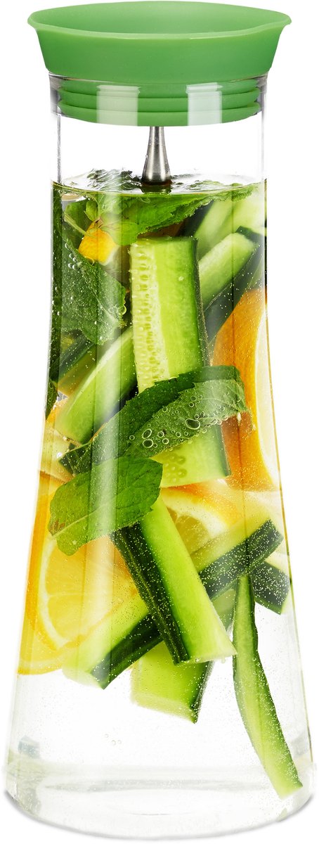 2x glazen karaf - karaf - waterkaraf - waterkan - sapkan - 1 L