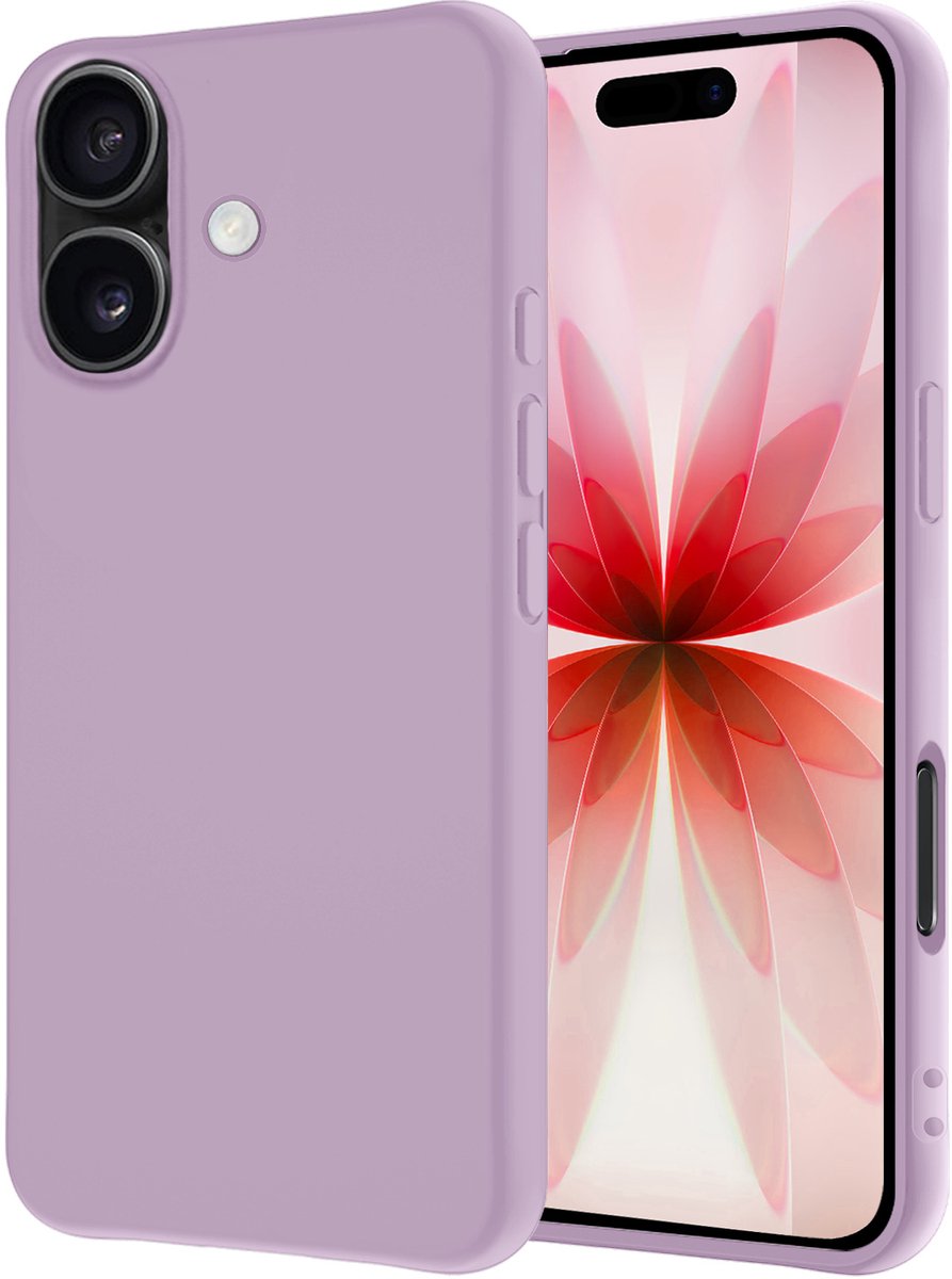 Hoesje - Geschikt voor Apple iPhone 17 - Sterk & Shockproof - Hoes Cover - Siliconen Case - Lila