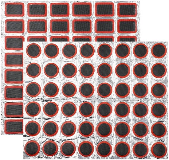 TRANKIELO® - Hoogwaardige Rubberen Reparatieset – 96 Stuks – Geschikt voor Banden, Slangen en Rubberboten – Duurzaam en Draagbaar