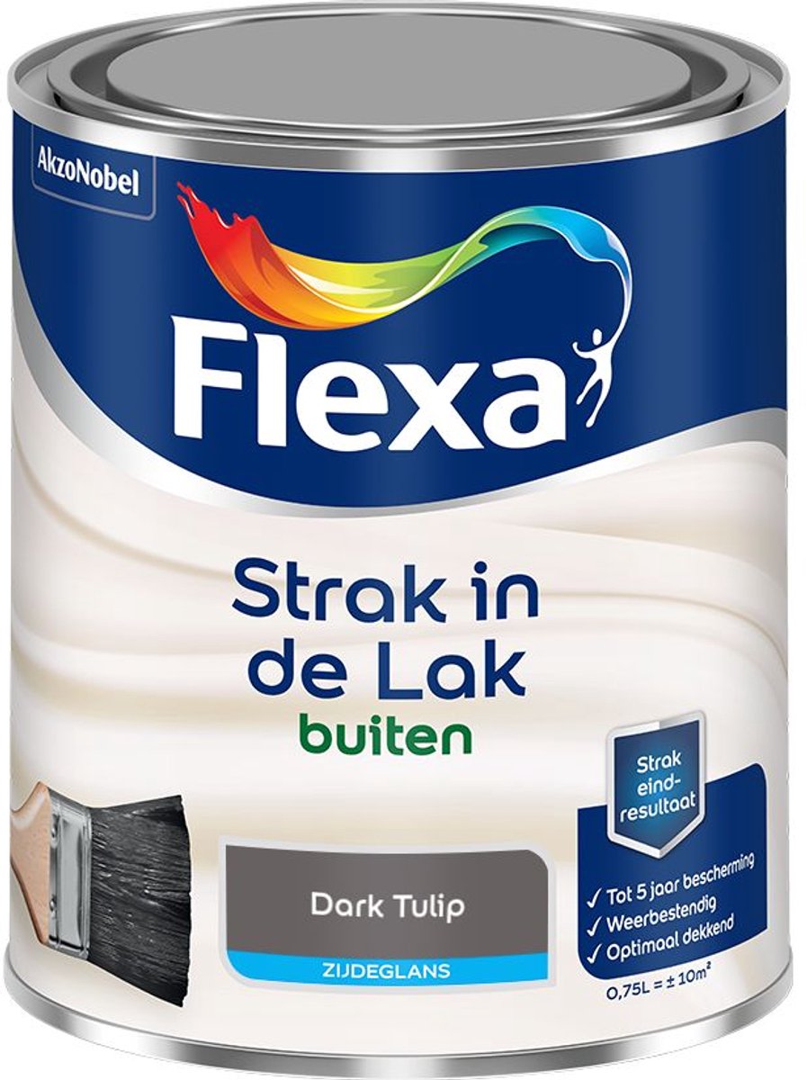 Flexa - Strak in de Lak Buitenlak Zijdeglans - Dark Tulip - Mengverf - 0.75 L