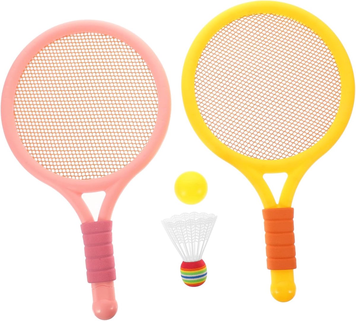 Image of 1 Set Badminton-Rackets, Badminton-Rackets Met Ballen, Draagbare, Buitensporten, Ouder-Kind Interactief Speelgoed