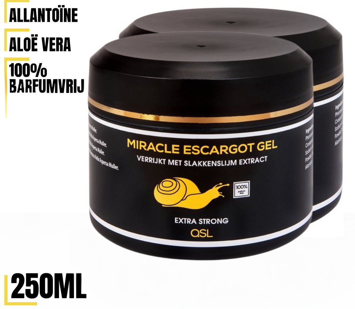 QSL | Miracle Escargot Gel - Nr 1. Slakkengel - Slakken Gel - Slakkenslijmgel - 2 x 250ml