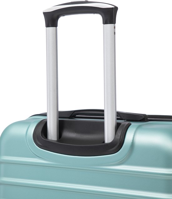 Valise Rome Travelerz taille XL – 95 litres – Bagage en soute – ABS léger – Roues Spinner – Avec serrure à combinaison – Vert clair