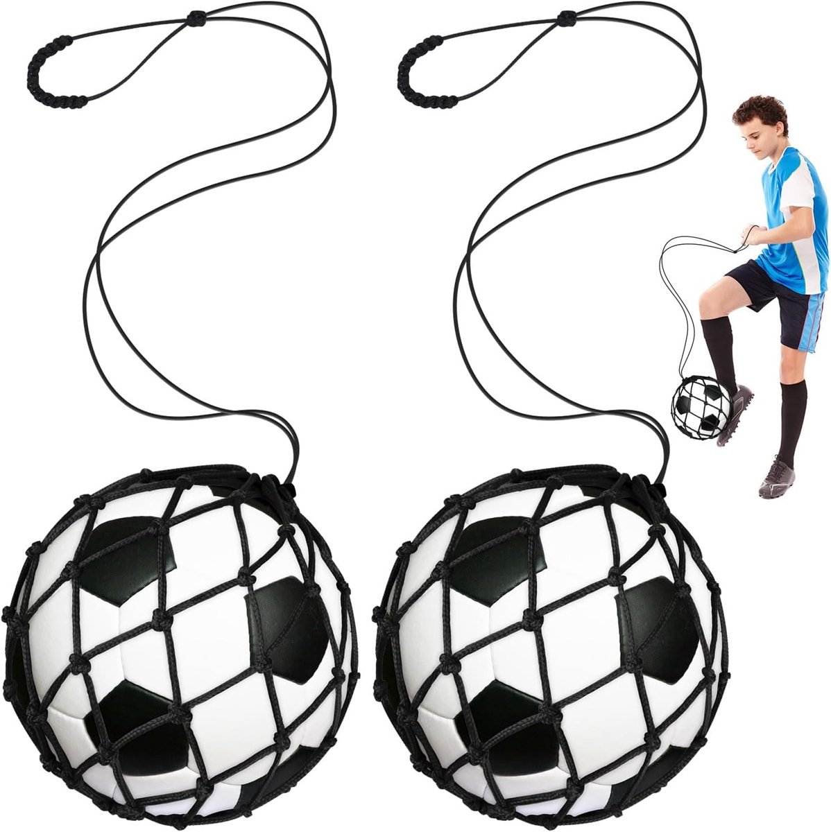 Image of 4-Delige Voetbaltraptrainer, Voetbalretournet, Traptrainingshulpmiddel, Voetbaltraptrainer