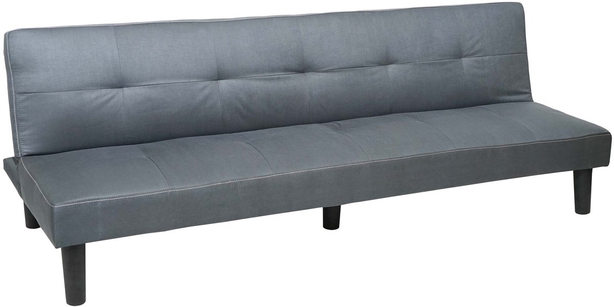 MCW 3-zits bank MCW-G11, slaapbank logeerbed slaapbank, slaapfunctie 195cm ~ stof/textiel, grijs
