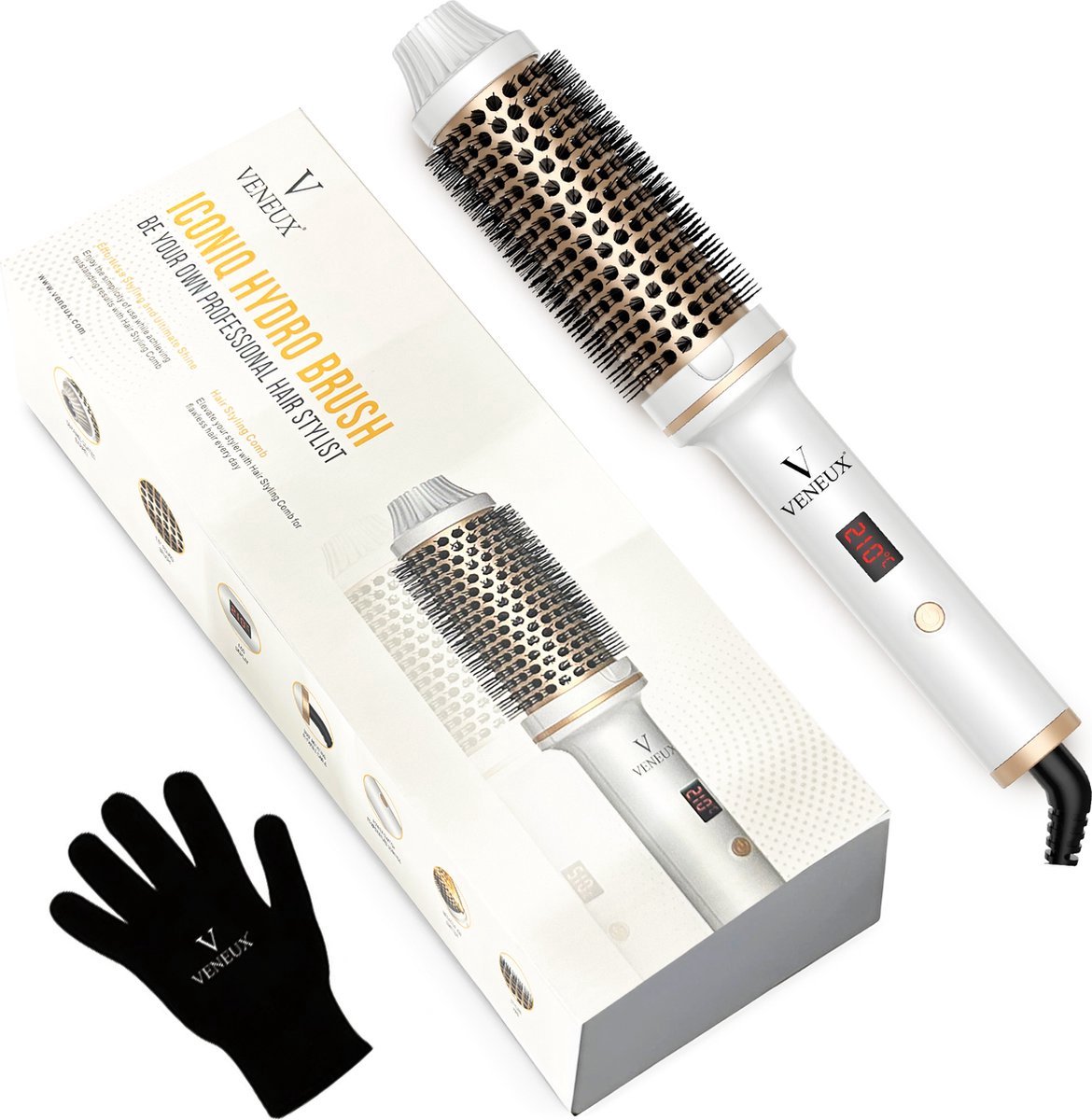 Veneux® Thermal Brush - Keramische Warmteborstel - Krulborstel - Föhnborstel - Airstyler