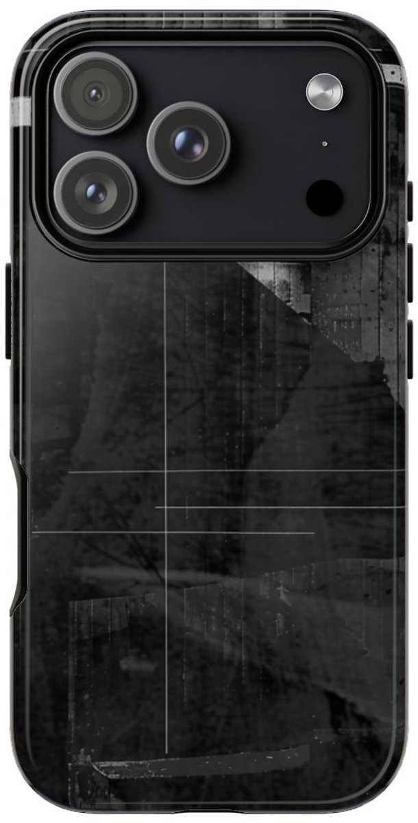 Zwart-Wit Abstracte Geometrische Textuur – Telefoonhoesje Geschikt voor iPhone 17 Pro