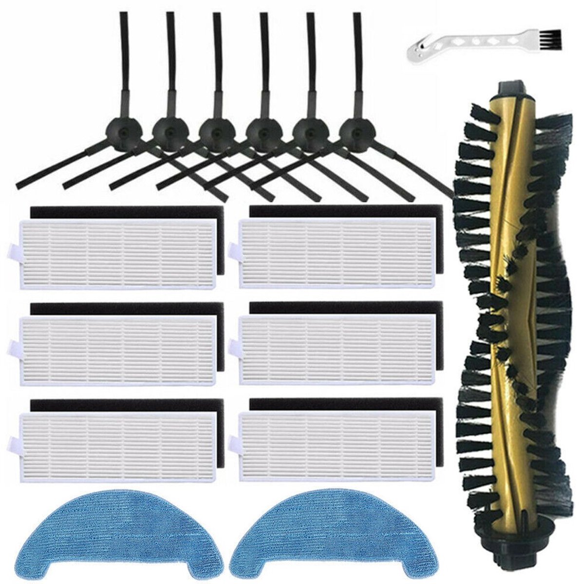 Geschikt voor ILIFE A4 A4S Robotstofzuiger Accessoires Hoofdzijborstel HEPA-filter