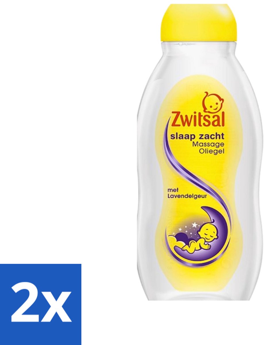 Image of 2 x Zwitsal - Lavendel - Massageolie - Ontspannend - Voor Baby & Volwassene - 200 ml - Baby Massage - Lavendel Olie - Ontspannende Massage - Babyhuid - Massage Voor Baby