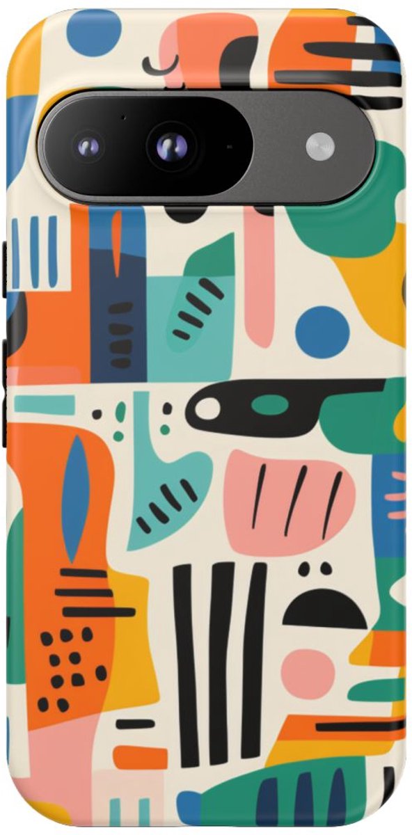 Kleurrijk Abstract Geometrisch Patroon – Telefoonhoesje Geschikt voor Google Pixel 9