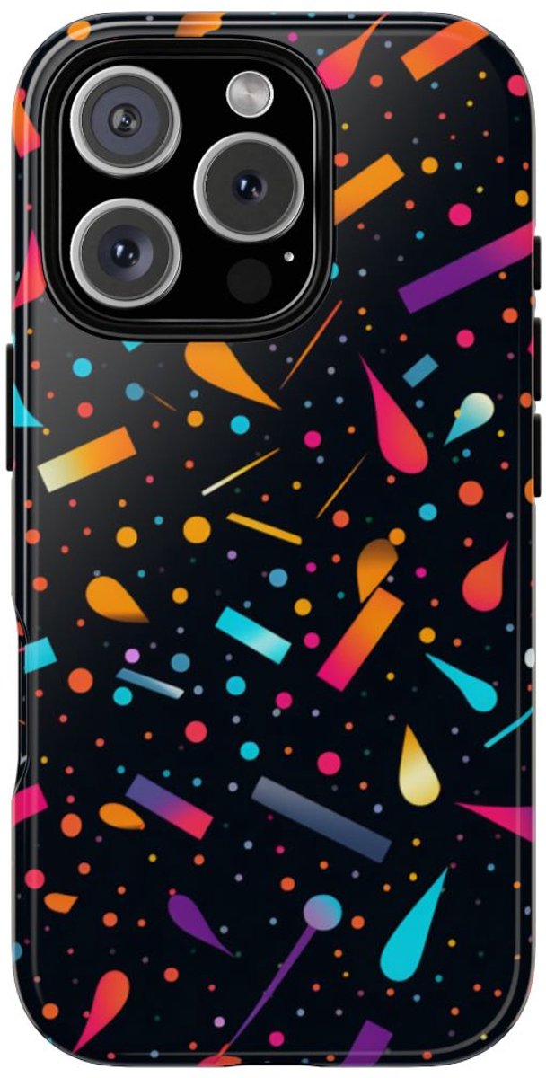 Kleurrijk Abstracte Vormenpatroon – Telefoonhoesje Geschikt voor iPhone 16 Pro