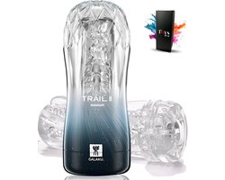 Toys Hub® Masturbator voor Man – Ebook Masturberen - Pocket Pussy - Realistisch – Vacuümfunctie – Blowjob – Kunstvagina - Sex Toys voor Mannen Zelf Aftrekken - 16,5 CM