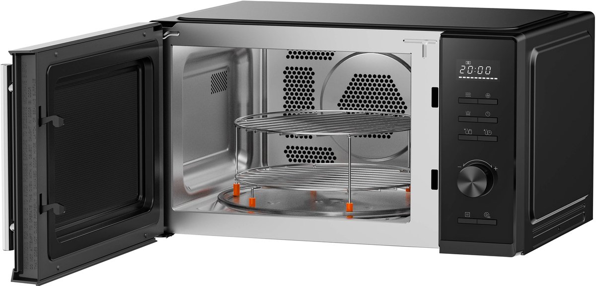 Inventum MN267CB Combimagnetron - 26L - 900W - Hetelucht- en grillfunctie - 10 kookprogramma's - 4 combistanden - Ontdooifunctie - Kinderslot - Zwart — afbeelding 2