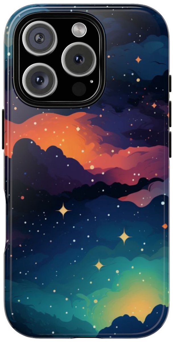 Kleurrijke Sterrennevel Wolken – Telefoonhoesje Geschikt voor iPhone 16 Pro